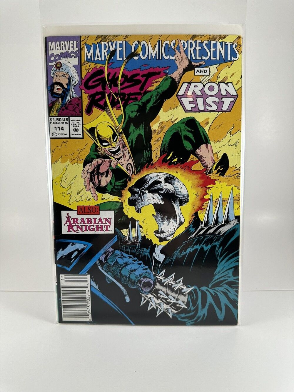 Marvel Comics Presents Ghost Rider and Iron Fist 114 1992 newsstand | Wolverine